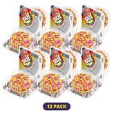 Treat your sweet tooth to Eti Puf Rainbow Marshmallow Biscuit Snacks. This 12-pack of 18g individually packaged, round pink and yellow frosted treats is perfect for snack time.